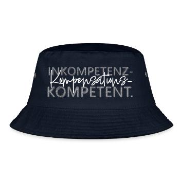Inkompetenz Kompensations Kompetent lustiger Spruc - Bucket Hat - Navy - Vorne