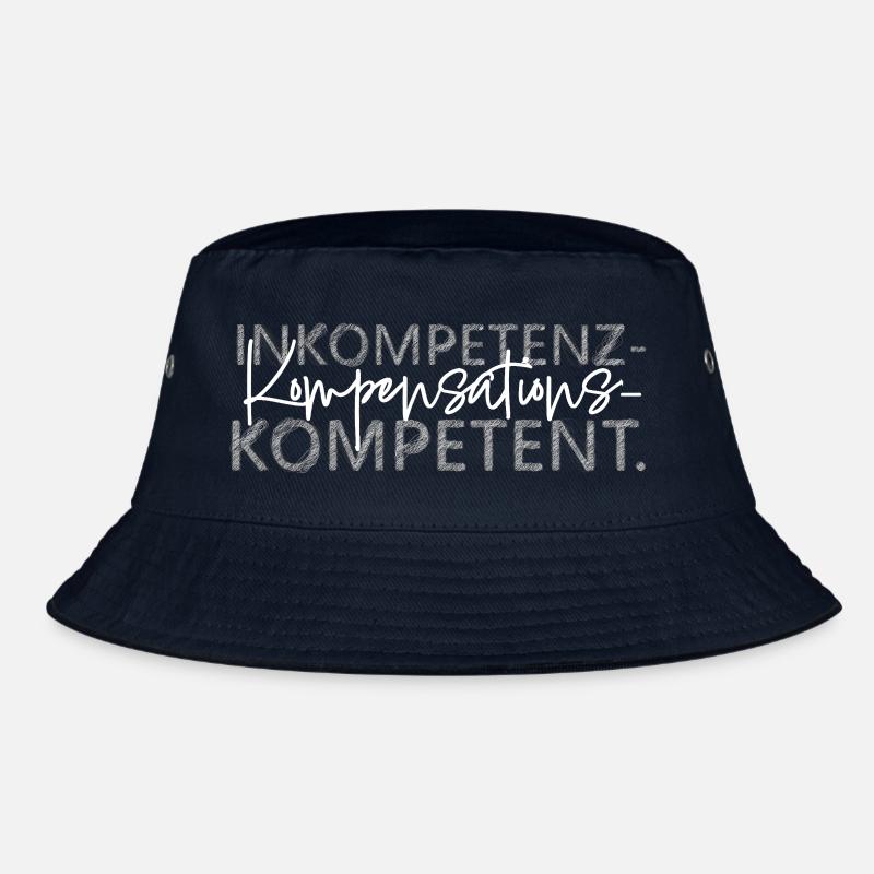 Inkompetenz Kompensations Kompetent lustiger Spruc - Bucket Hat - Navy