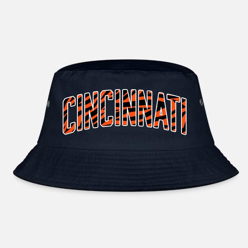 Cincinnati Tiger Stripe - Bucket Hat - Navy