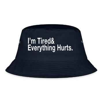 Ich bin müde - Bucket Hat - Navy - Vorne