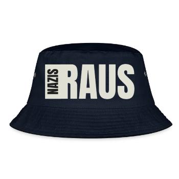 Nazis raus! - Bucket Hat - Navy - Vorne
