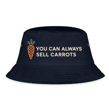Du kannst immer Karotten verkaufen - Bucket Hat - Navy - Vorne