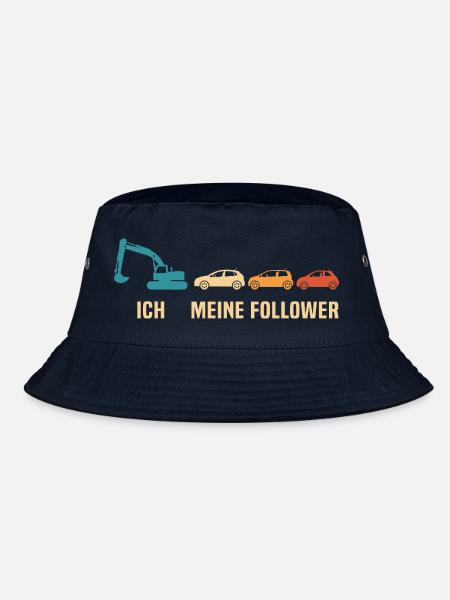 Bagger baustelle ich meine follower baggerfahrer - Bucket Hat - Navy