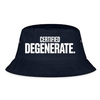 Certified Degenerate - Funny Gen Alpha Memes - Bucket Hat - navy - Front