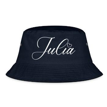 julia name - Bucket Hat - Navy - Vorne