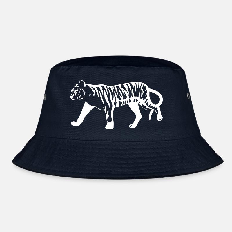 Stylized tiger with animal print Bucket Hat