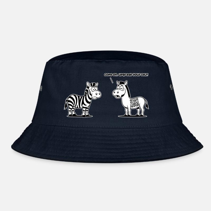 Lustiges Zebra mit QR-Code-Upgrade Bucket Hat