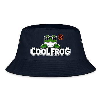 Cooler Frosch mit Sonnenbrille - Bucket Hat - Navy - Vorne