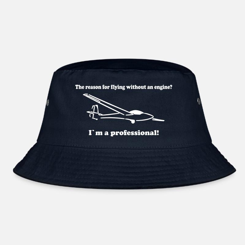 Basic glider pilot pilot funny gift Bucket Hat