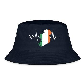 Herzschlag Irland Flagge - Bucket Hat - Navy - Vorne