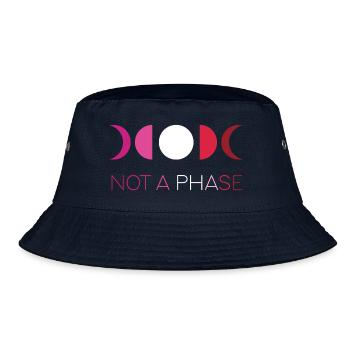LGBTQ Pride Month - Not a Phase - Lesbian - Bucket Hat - navy - Front