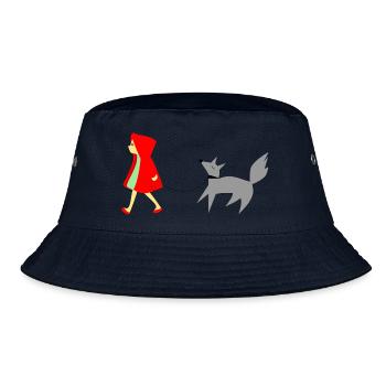 Rotkäppchen und der Wolf - Bucket Hat - Navy - Vorne