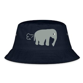 elephant_fart - Bucket Hat - Navy - Vorne