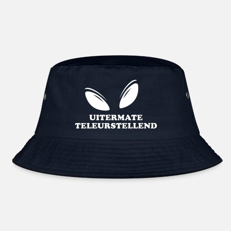 Uitermate teleurstellend white edition - Bucket Hat - navy