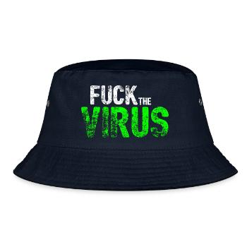 Corona Fuck the Virus Used Look - Bob - marine - Devant