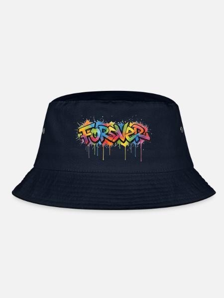Für immer Graffiti-Regenbogen - Bucket Hat - Navy