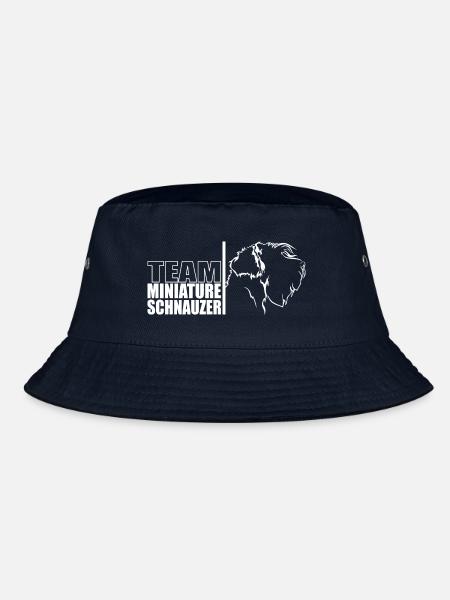 TEAM Miniature Schnauzer Hunde Hund Wilsigns - Bucket Hat - Navy - Vorne