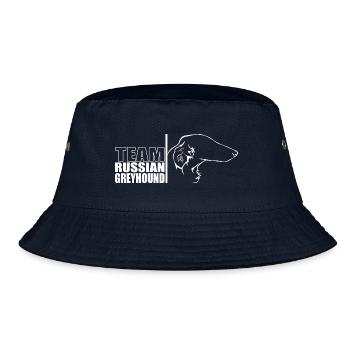TEAM Russian Greyhound Hunde Windhund Wilsigns - Bucket Hat - Navy - Vorne