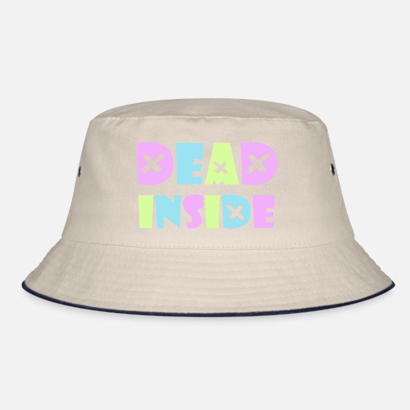 Dead Inside Kawaii Emo Punk Rock Anime Gothic Goth Bucket Hat
