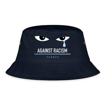 FCKNZS - AGAINST RACISM - The Blue Tear - Bucket Hat - Navy - Vorne