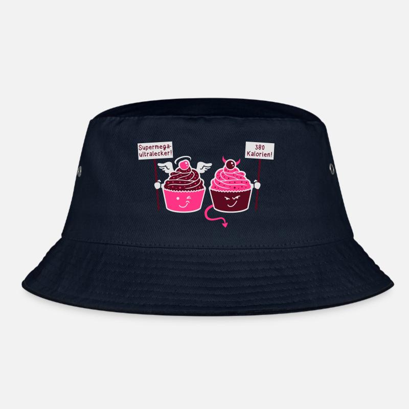 Cupcake - Muffin - Tart - Angels - Devil - 3C - Bucket Hat - navy
