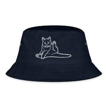 Drôle de chat Meme - Cul de chat - Bob - marine - Devant