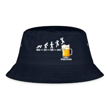 Freitag Bier Wochenende Feierabend Lustiger Spruch - Bucket Hat - Navy - Vorne