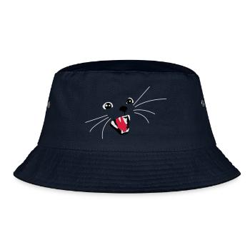 Bad Cat - Bucket Hat - navy - Front