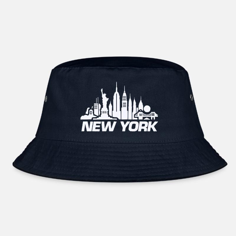 new york skyline ny Bucket Hat