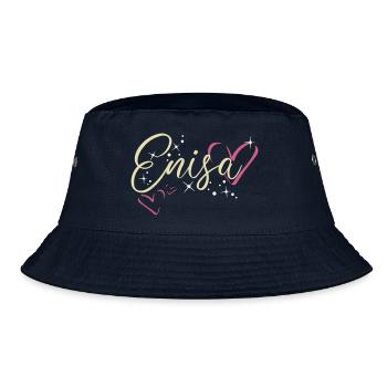 Enisa Nom Prénom Calligraphie coeur - Bob - marine - Devant