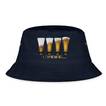 Shirt Lade Biere von Custom - Bucket Hat - Navy - Vorne