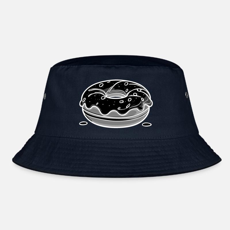 Donut - white - Bucket Hat - Navy