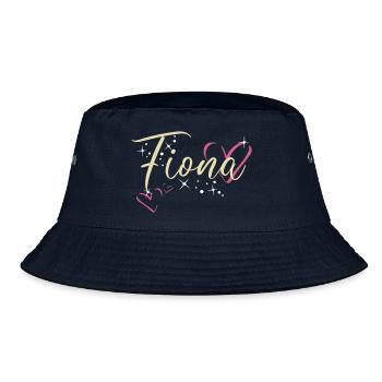 Fiona Nom Prénom Calligraphie coeur - Bob - marine - Devant