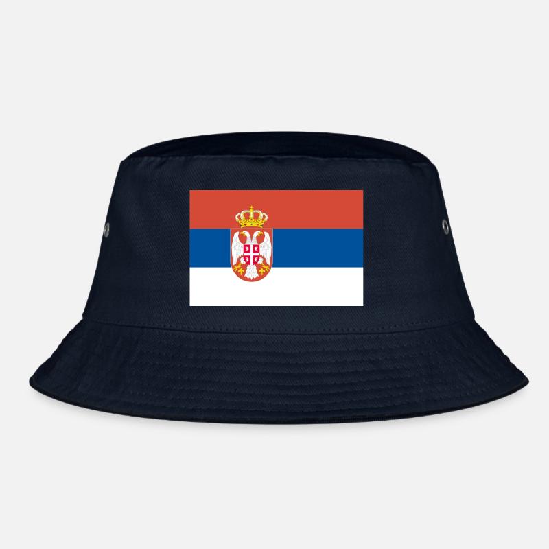 Serbische Flagge - Bucket Hat - Navy