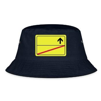 leeres Ortsschild - Bucket Hat - Navy - Vorne