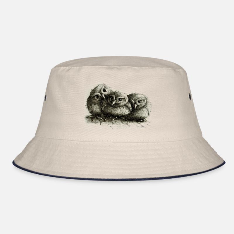 drei junge eulen Bucket Hat
