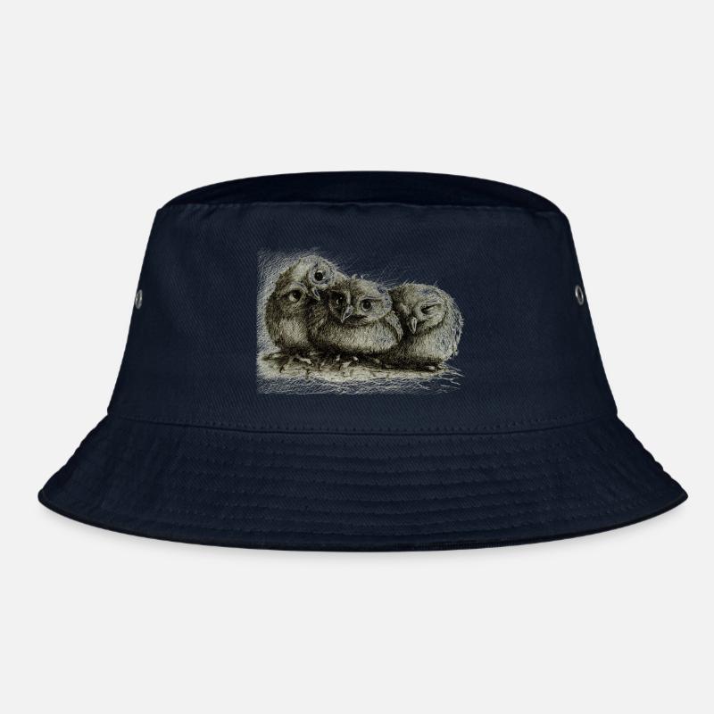 three young owls Bucket Hat