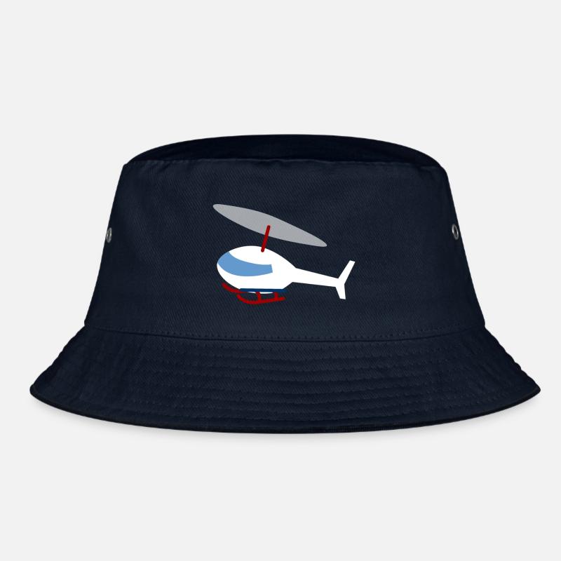 White Helicopter Bucket Hat