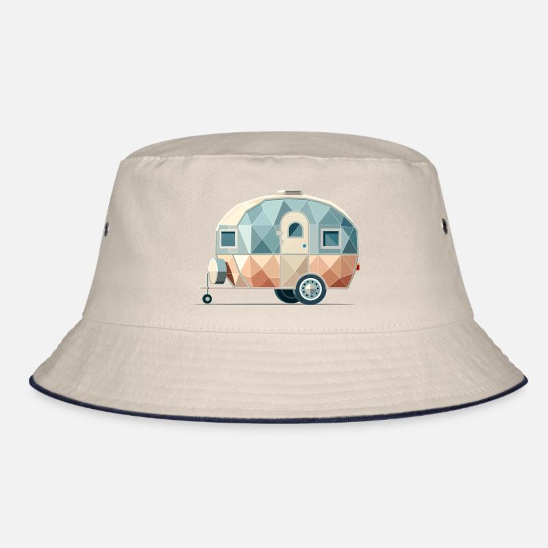 Moderner Wohnwagen – Polygonaler Reisebegleiter Bucket Hat