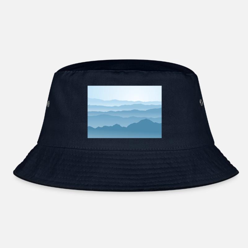 Berge in Blau Bucket Hat