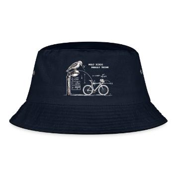 what birds really think - lustiges Vogel Design - Bucket Hat - Navy - Vorne