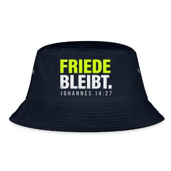 Friede bleibt – Johannes 14,27 - Bucket Hat - Navy - Vorne