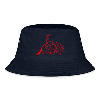 Westernreiter Slidingstop rot - Bucket Hat - Navy - Vorne