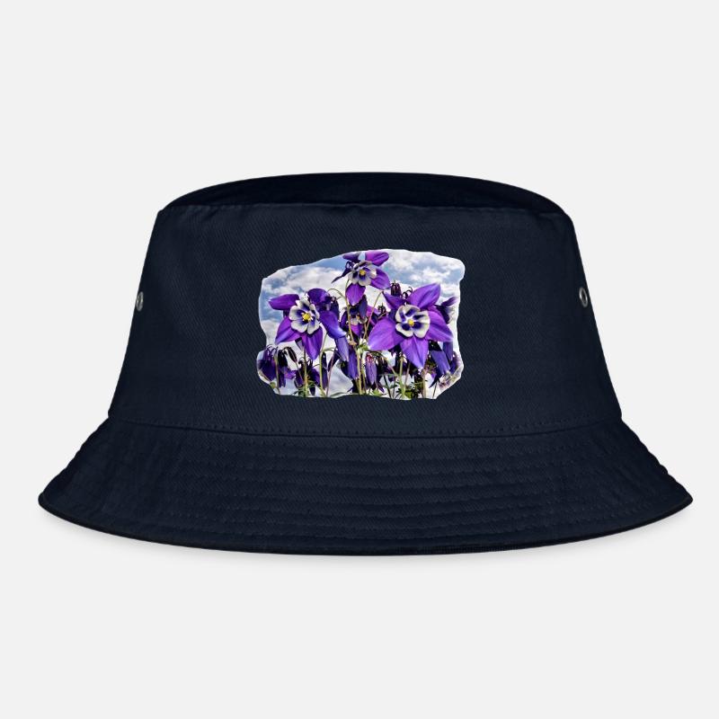 Blühende Akelei - Bucket Hat - Navy