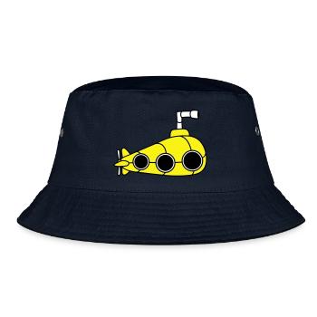 U-Boot Unterseeboot Tauchgang Tauchboot Kapitän - Bucket Hat - Navy - Vorne