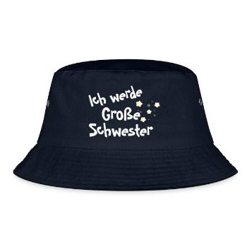 Ich werde Große Schwester Shirt - Bucket Hat - Navy - Vorne