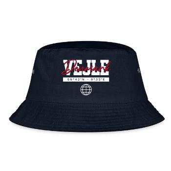 Vejle Dänemark Koordinaten Reise Souvenir - Bucket Hat - Navy - Vorne