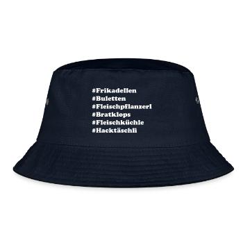 Frikadellen Buletten Fleischpflanzerl Bratklops - Bucket Hat - Navy - Vorne
