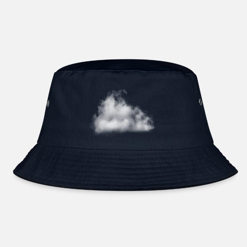 White Cloud - Bucket Hat - Navy