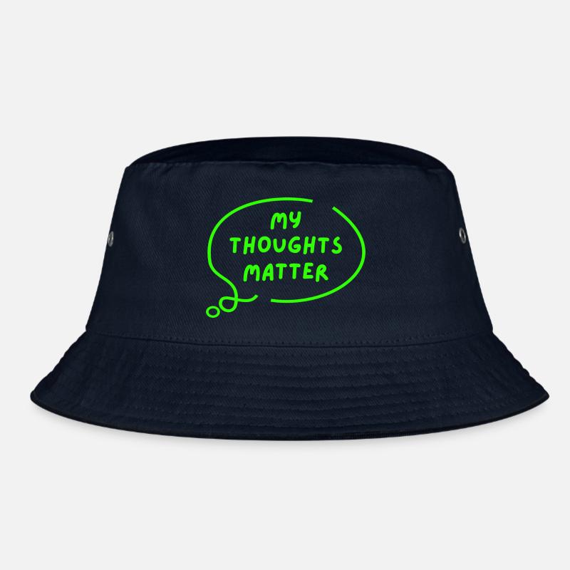 my thoughts matter - Bucket Hat - Navy